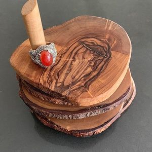 Carnelian Marcasite Sterling Silver Ring